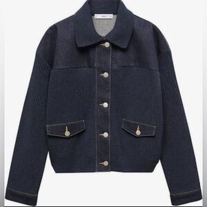 Mango Dark Blue Jean Jacket